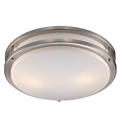 Trans Globe Lighting PL-10261 BN Medium Ee Utilitarian Circle Indoor Flushmount
